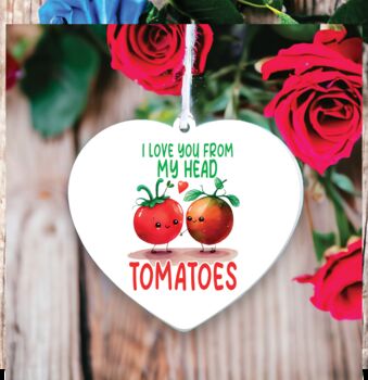 Funny Valentine's Day Tomatoes Pun Decoration, 2 of 2