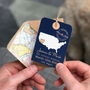 Save The Date Map Luggage Tag, thumbnail 3 of 12