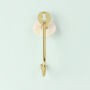G Decor White Pearl Flower Patterned Brass Coat Hooks, thumbnail 4 of 4