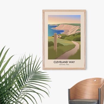 Cleveland Way National Trail Travel Poster Art Print, 4 of 8
