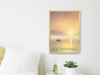 Go Fishing Travel Poster Art Print, 2 of 8