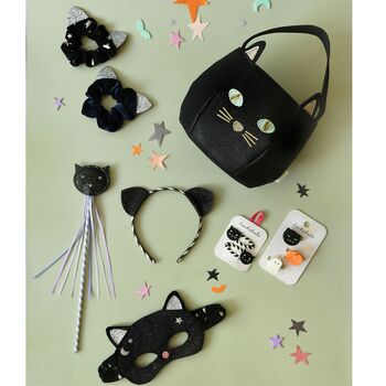 Velvet Black Cat Mask, 2 of 3