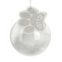 Personalised Pawprint White Feather Glass Bauble, thumbnail 2 of 3