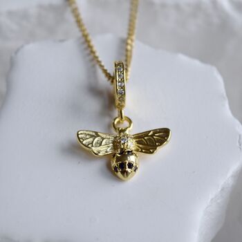 18 K Gold Bee Charm For Women 925, 7 of 9