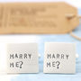 Marry Me Proposal Cufflinks. Wedding Cufflinks, thumbnail 2 of 6