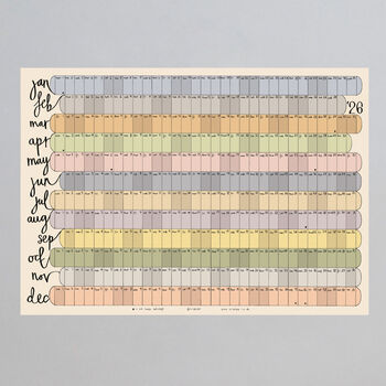 Mini 2026 Wall Planner Year Calendar A3, 9 of 10