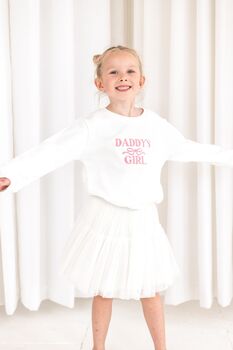 Daddy's Girl Father's Day Bow Embroidered Sweatshirt Jumper, 2 of 6