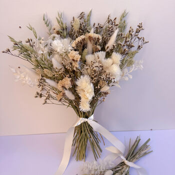 White Dried Wildflower Bouquet, 3 of 8