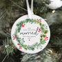 Personalised First Christmas Ornament For Newlywed Couple, thumbnail 1 of 7