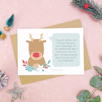 Personalised Reindeer Scratch Card, 3 of 10