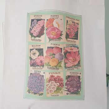Floral Print Reusable Cotton Tote Bag Gift For Friends, 6 of 6