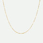 9ct Yellow Gold Singapore Bar Chain Necklace 18 Inch, thumbnail 3 of 4