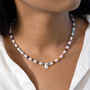 Freshwater Pearl And Rainbow Bead Initial Necklace, thumbnail 1 of 9