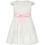 Grace Embroidered Cotton Flower Girls Dress, White, thumbnail 4 of 5