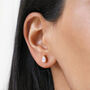 Cubic Zirconia Teardrop Gold Plated Stud Earrings, thumbnail 1 of 4