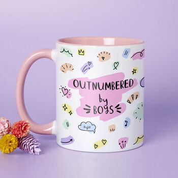 Choose Your Design Outnumbered By Boys Mother's Day Mug, 3 of 7