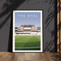 The Oval From The Boundary Cricket Poster, thumbnail 1 of 6