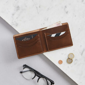 Personalised Luxe Leather Card Wallet, 3 of 4