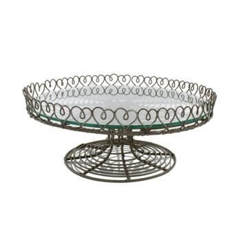 Love Heart Wire Cake Stand With Glass Plate, 2 of 2