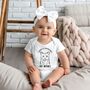 Personalised Outline Dog Drawing Baby Bodysuit, thumbnail 2 of 3