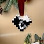 Personalised Lego® Brick Heart Christmas Photo Bauble, thumbnail 1 of 2