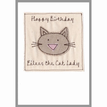 Personalised Cat Birthday Card For Her, 11 of 12