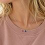 Double Birthstone Heart Link Necklace, thumbnail 1 of 7