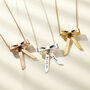 Personalised Bow Charm Necklace, thumbnail 3 of 9
