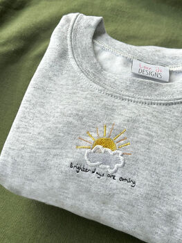 Brighter Days Are Coming Embroidered Sweatshirt, 6 of 6