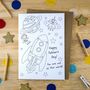 Colour In Space Activity Fathers Day Card, thumbnail 1 of 2