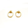Hoop Stud Aphrodite Earrings Gold | Silver | Blended, thumbnail 4 of 5