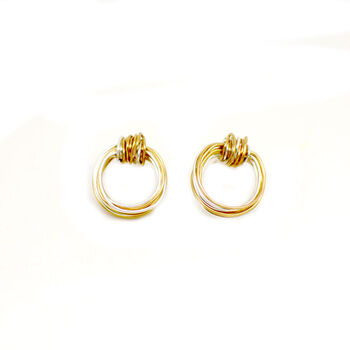 Hoop Stud Aphrodite Earrings Gold | Silver | Blended, 4 of 5
