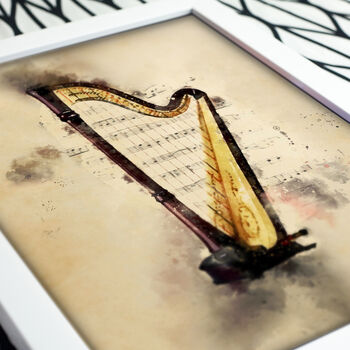 Harp Music Instrument Print, 3 of 3