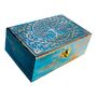 Blue Tree Of Life Engraved Wooden Keepsake Box, thumbnail 9 of 12