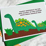 'Dinosaur And Baby' Personalised Birthday Card, thumbnail 2 of 4
