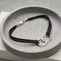 Personalised Men's Double Hoop Leather Bracelet, thumbnail 8 of 11