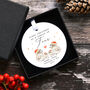Personalised First Christmas As A Family Of Three Christmas Bauble, thumbnail 3 of 6