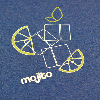 Mojito Heather Blue Organic T Shirt, 4 of 8