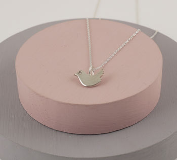 Birdy Necklace Set With White Sapphire, 4 of 4