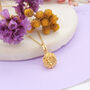 Sterling Silver Birth Flower And Initial Necklaces, thumbnail 5 of 12