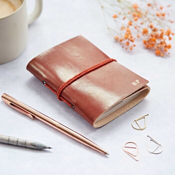 Personalised Distressed Leather Pocket Notebook, 2 of 5