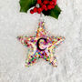 Personalised Christmas Star Sequin Decoration, thumbnail 2 of 3