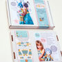 Large Doll And Doll's Dress Kit In Teal Blue, thumbnail 7 of 9