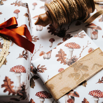 Woodland Mushroom Gift Wrap For Christmas, Birthdays And Special Occasions, 3 of 5