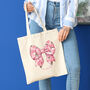 Personalised Pink Floral Bow Bag, thumbnail 1 of 3