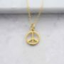 Peace Symbol Necklace, thumbnail 2 of 8