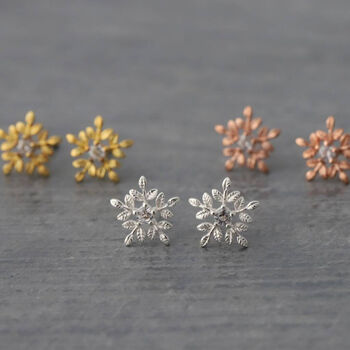 Personalised Snowflake Earrings In Mini Stocking, 2 of 8