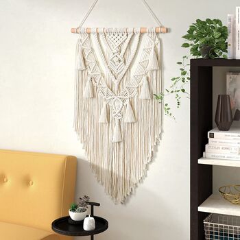 Macrame Wall Hanging Handmade Cotton Tapestry Bohemian, 7 of 11