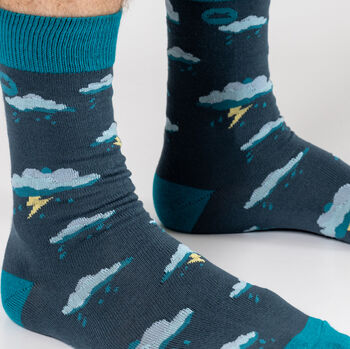 Bamboo Socks | Lightning Socks | Weather Socks | Novelty Socks, 5 of 5