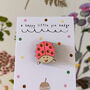 Smiley Ladybird Pin Badge, thumbnail 3 of 3
